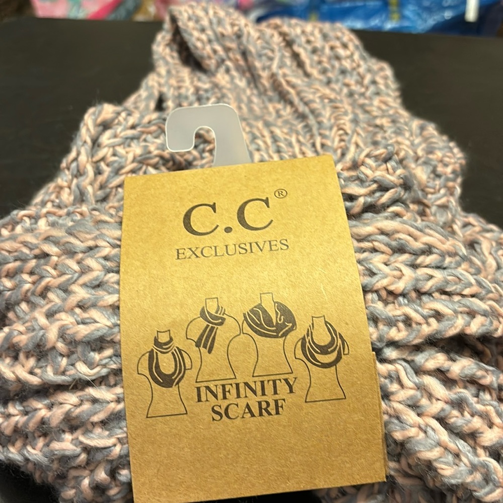 CC Infinity Scarf  NWT Color: pink& grey